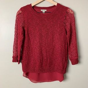Lucky Brand crochet sleeves